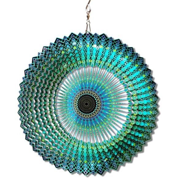 Wind Spinner Mandala Starry Sky 12 inch 3D Stainless Steel Laser Cut - Picture 1 of 7